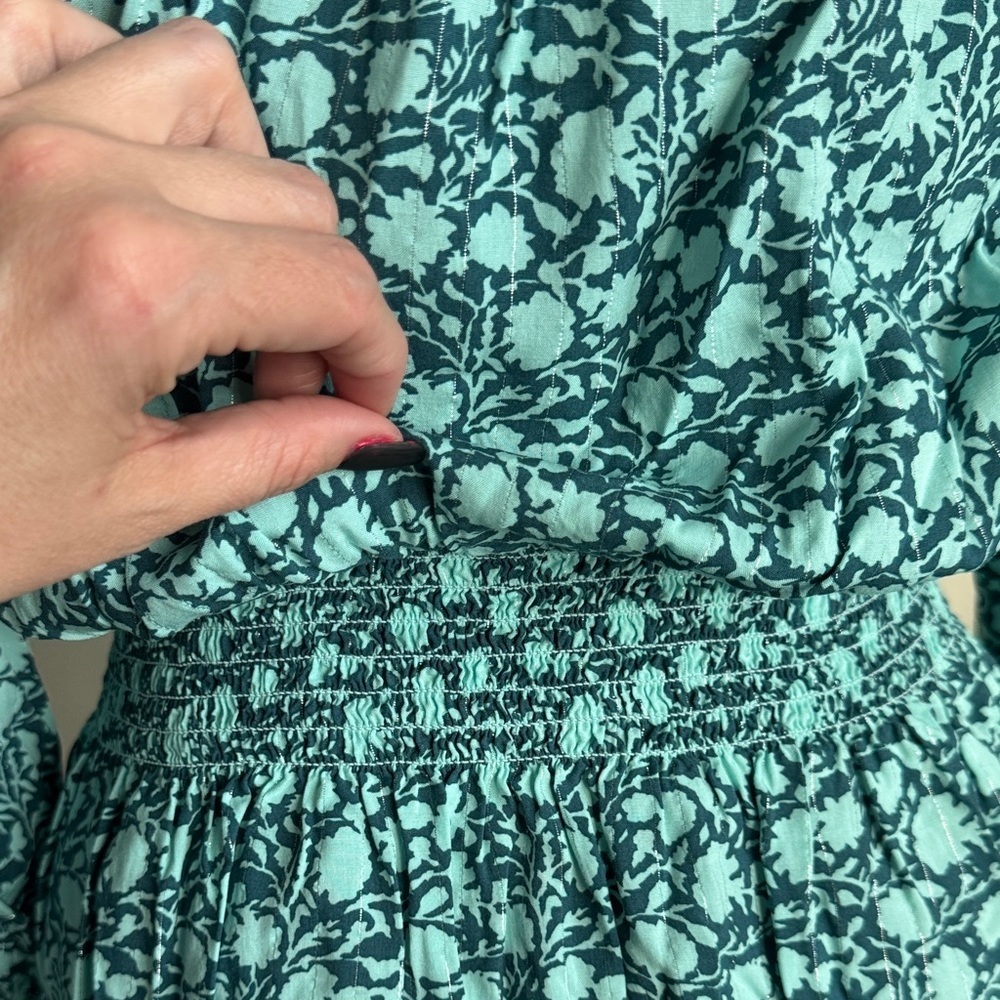 Vineyard Vines Teal Long Sleeve Dress - Picture 9 of 12